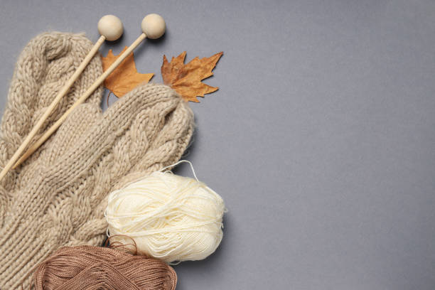istock Concept of hobby, knitting, space for text 1504613429