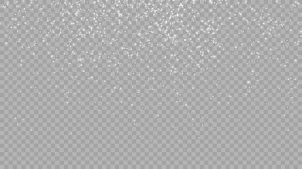 вектор сильный снегопад, снежинки разных форм и форм. снежные хлопья, снежный фон. падение рождества - снегопад stock illustrations