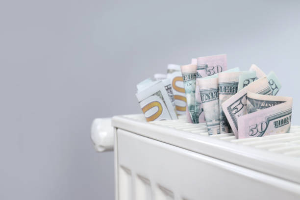 istock Concept of payment for heating, heating season, space for text 1504640168