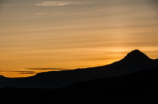 Sundown in the Andes, evidencing the Profile from \