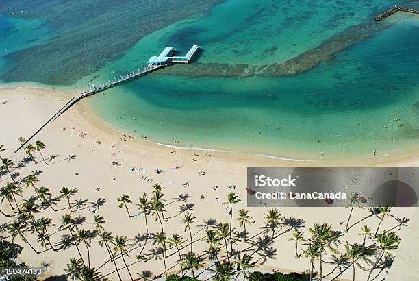 Foto de Praia De Waikiki Oahu Havaí e mais fotos de stock de Diamond Head - Diamond Head, Ilhas do Havaí, Ajardinado