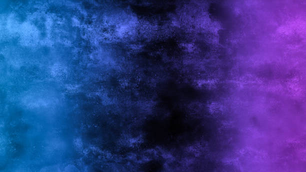 istock Mystical smoke rising along the wall illuminated by lights. 1504767466