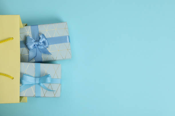 istock Concept of beautiful Christmas present, gift boxes, space for text 1504779515