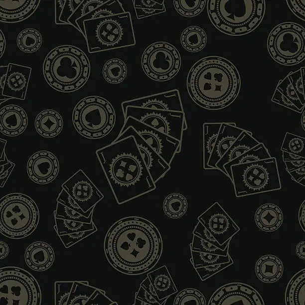 Vector illustration of Dark poker pattern
