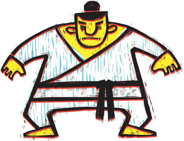 martial-arts-meister - ju jitsu stock-grafiken, -clipart, -cartoons und -symbole