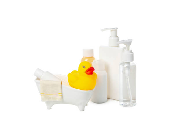 istock Concept of children's cosmetics, isolated on white background 1504898391