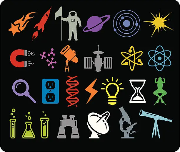 Vector illustration of Space & Science Icons