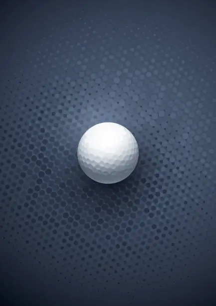 Vector illustration of Golf ball poster
