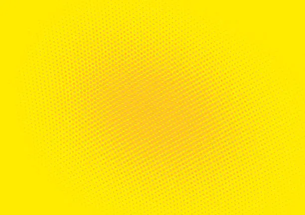 Vector illustration of Yellow comic halftone background