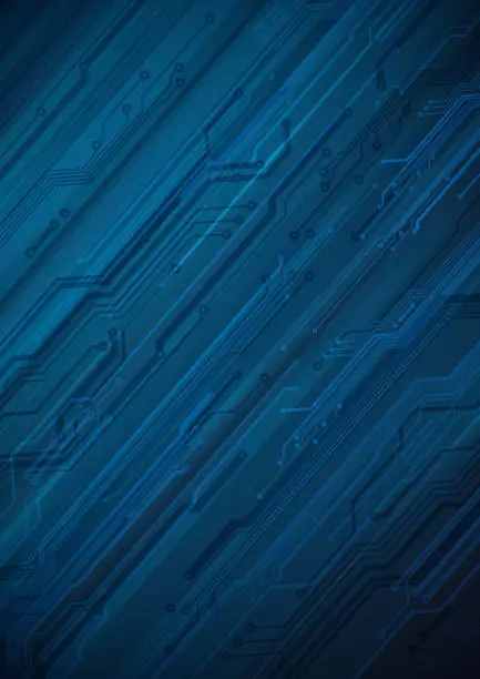 Vector illustration of Abstract blue technology background