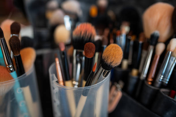 istock Make up brushes in fashion ans beuty industry. 1504931212