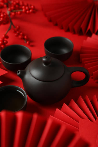 istock Concept of hot drink, asian tea accessories 1504942595