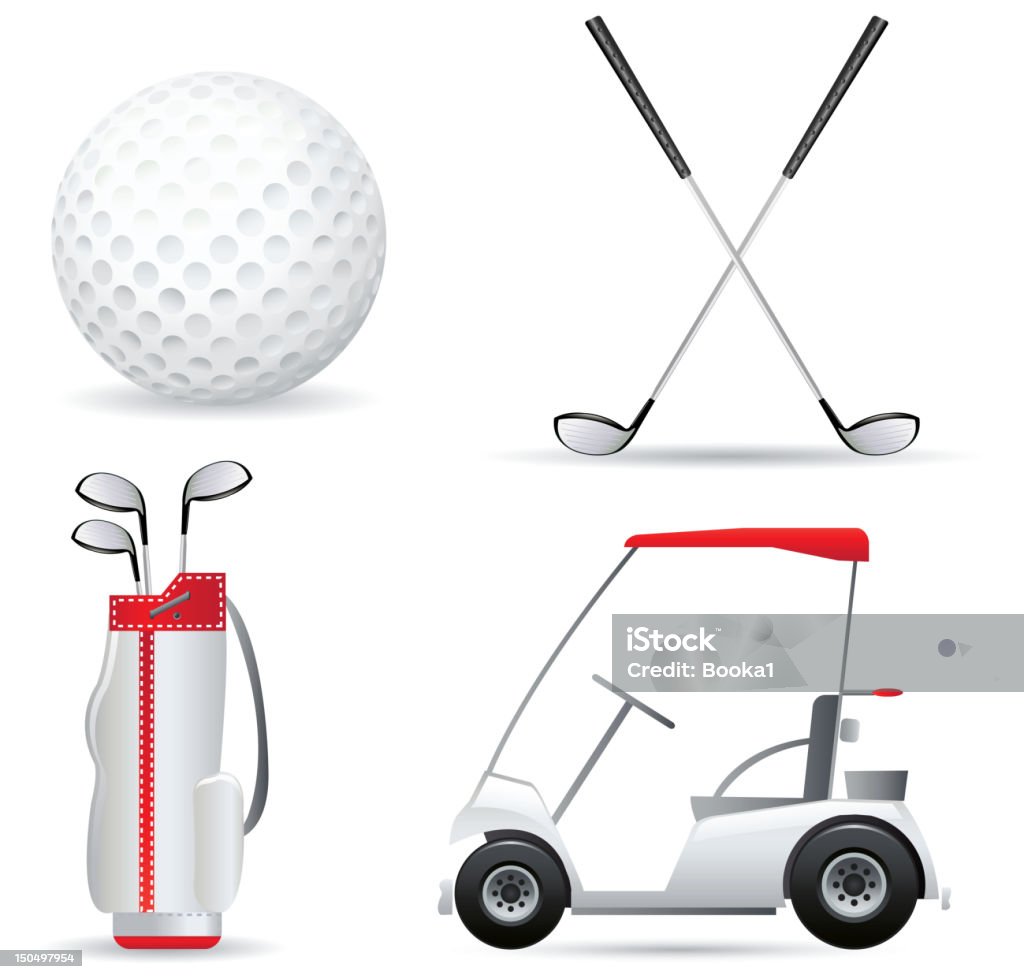 golf-set - Lizenzfrei Freizeitspiel Vektorgrafik