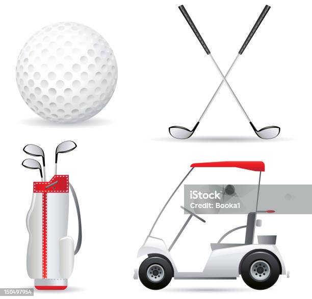 Golfset Stock Vektor Art und mehr Bilder von Freizeitspiel - Freizeitspiel, Golf, Golfball