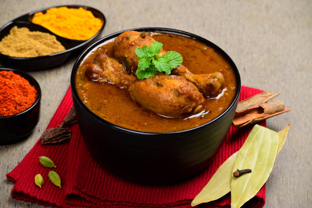 istock Indian style spicy chicken curry in bowl 1504982129