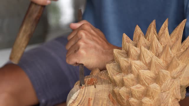 Human hands Carving Wood