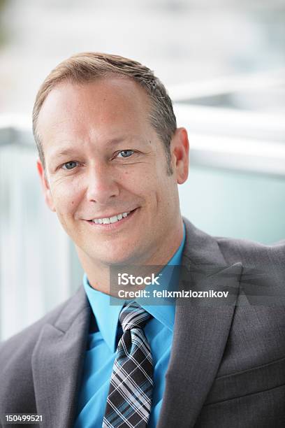 Smiling Businessman Stock Photo - Download Image Now - 40-49 Years, Adult, Balding