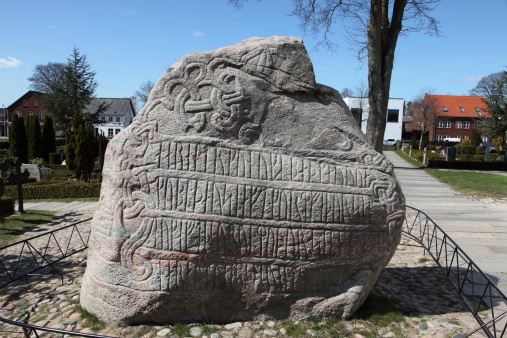 King Harald the Bluetooth runic stone c. 965 AD – .Denmark’s “birth certificate”