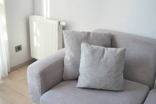 istock modern grey sofa with pillows in living room at home 1505023348