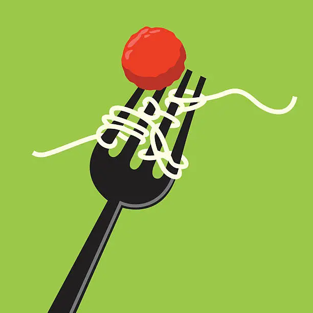 Vector illustration of Spaghetti