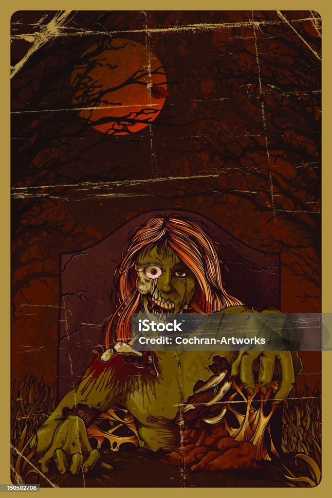 Zombie affiche - clipart vectoriel de Illustration libre de droits