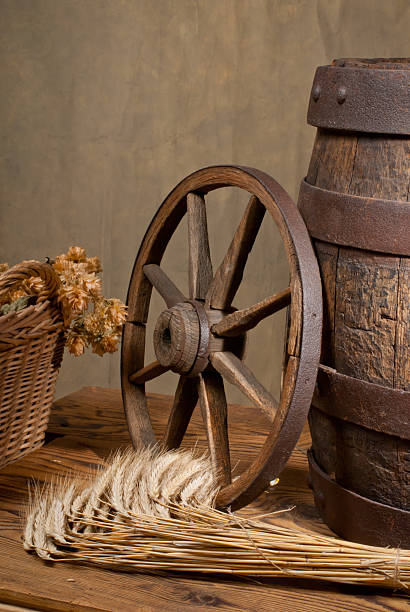istock retro still life with barrel and barley 150506235