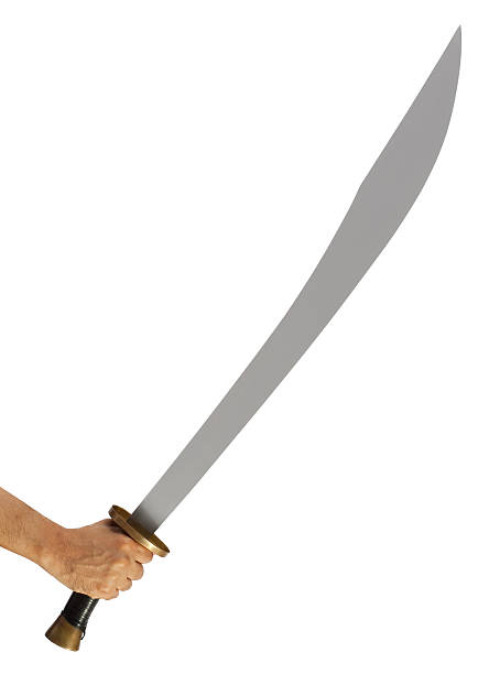 Chinês grande espada na mão - foto de acervo