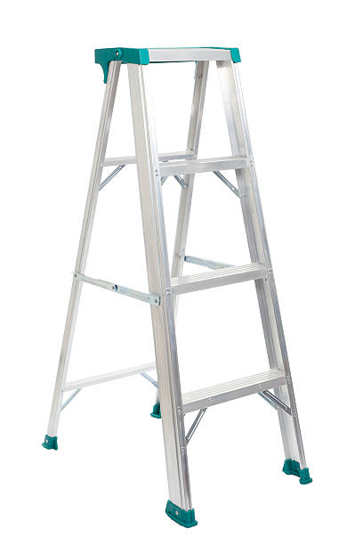 istock Aluminum step ladder isolated on white background 150506802