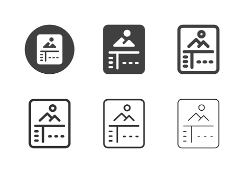 Web Design Layout Icons Multi Series Vector EPS File.