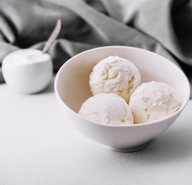 istock Vanilla ice cream balls in bowl 1505089091