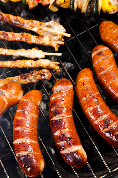 istock Closeup of meat on grill 150508997
