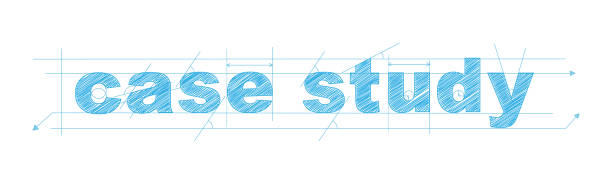 CASE STUDY blue draft text banner CASE STUDY blue vector draft text banner graphic design case study stock illustrations