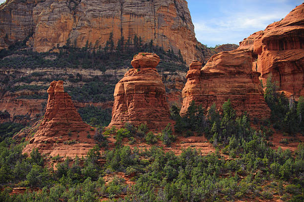 Three sisters Sedona, Arizona stock photo