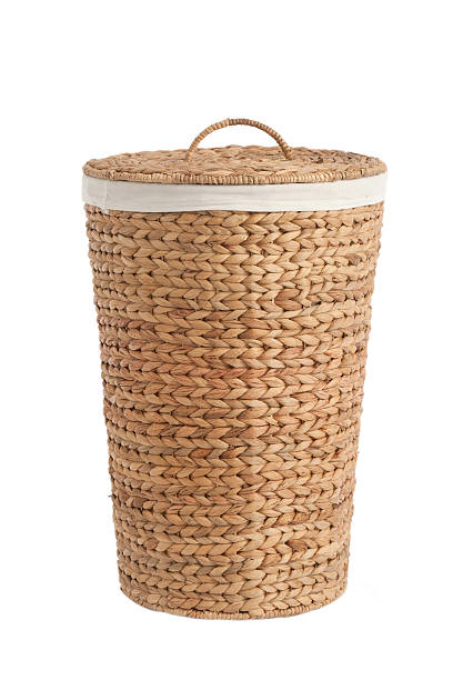 laundry basket made of rattan