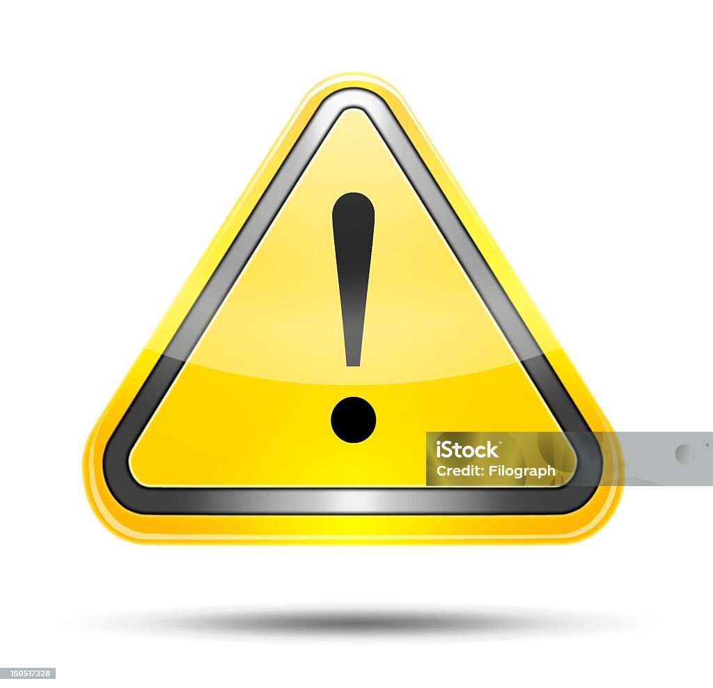 Advertencia, peligro, la atención o s'icono - Foto de stock de Alerta libre de derechos