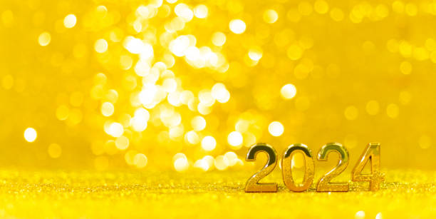 Happy new year 2024 background stock photo