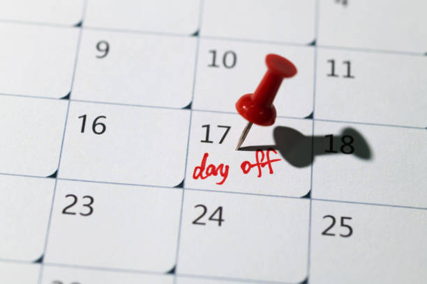 istock Calendar with marked day off 1505187754
