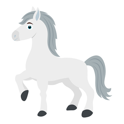 istock Cartoon cute horse. Vector illustration 1505202058