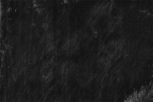 istock Black colored rough messy dirty blackboard or writing slate with scuff marks, textured effect grunge vector horizontal background that is plain blank and empty 1505241000