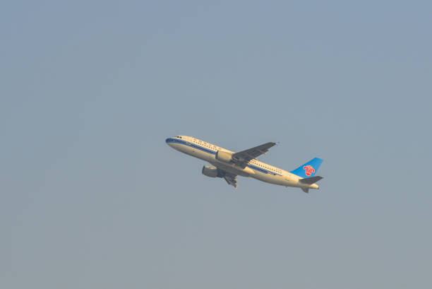 Saigon, Vietnam - Jan 29, 2019. B-6782 China Southern Airlines Airbus A320 taking off from Tan Son Nhat Airport (SGN).