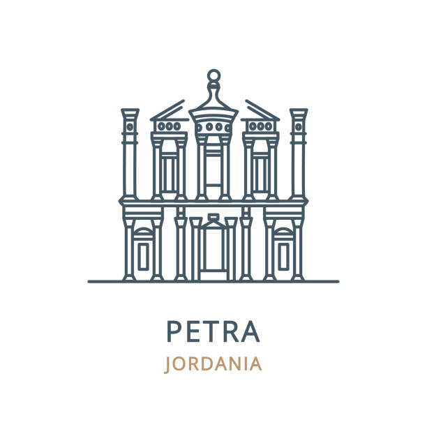 петра, иордания - petra stock illustrations