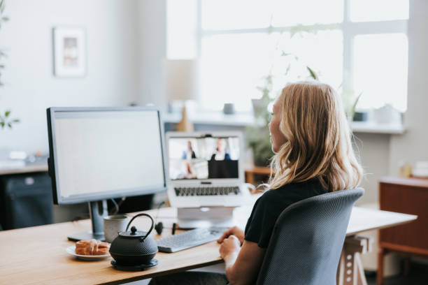 istock Confident Businesswoman working from open-space office. 1505295532