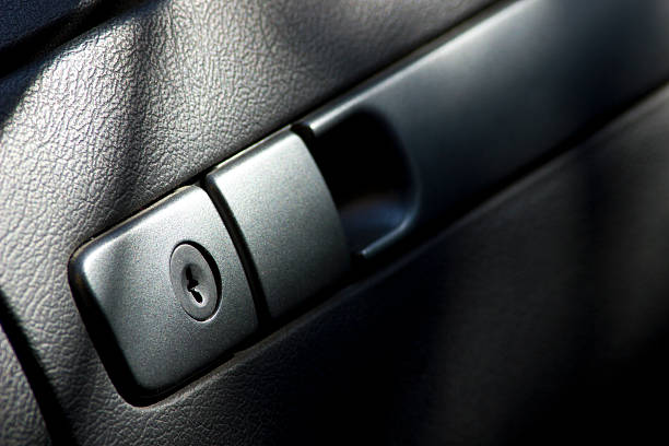 Closed Car Glove box Keyhole of closed Car Glove box. glove box stock pictures, royalty-free photos & images