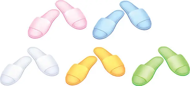 Vector illustration of slippers