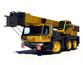 gelbe-telescopic-crane-isoliert-auf-weis