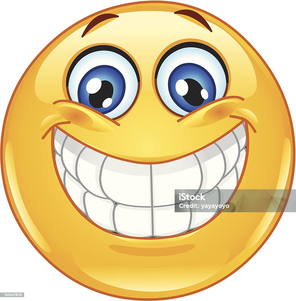 Big Smile Emoticon Stock Illustration - Download Image Now ...
