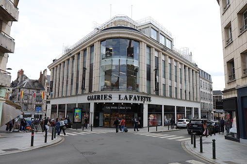 Galeries Lafayette, department store, exterior view, city of Orleans, Loiret department, France