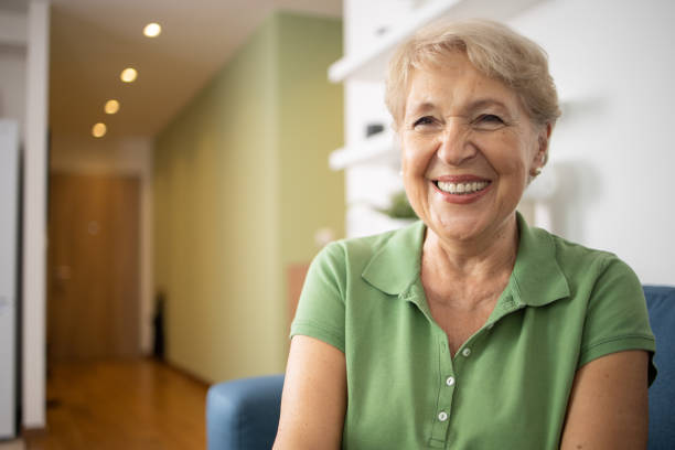 istock Happy senior woman 1505400049