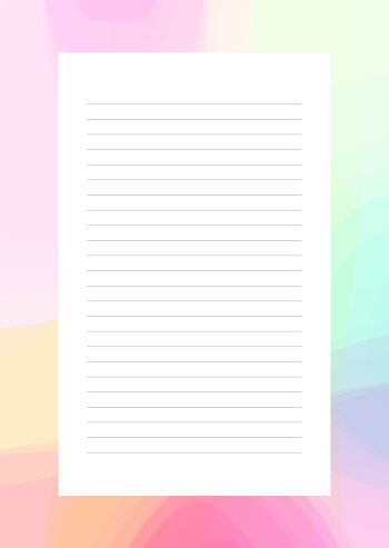 Empty Notes Section Empty Note Template Page With Lines Stock Illustration - Download Image ...