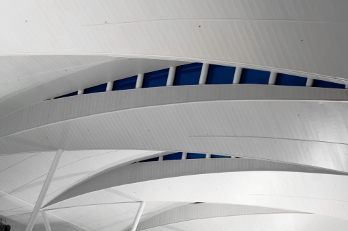Part of Ceiling on Airport Railing Station that a great design.